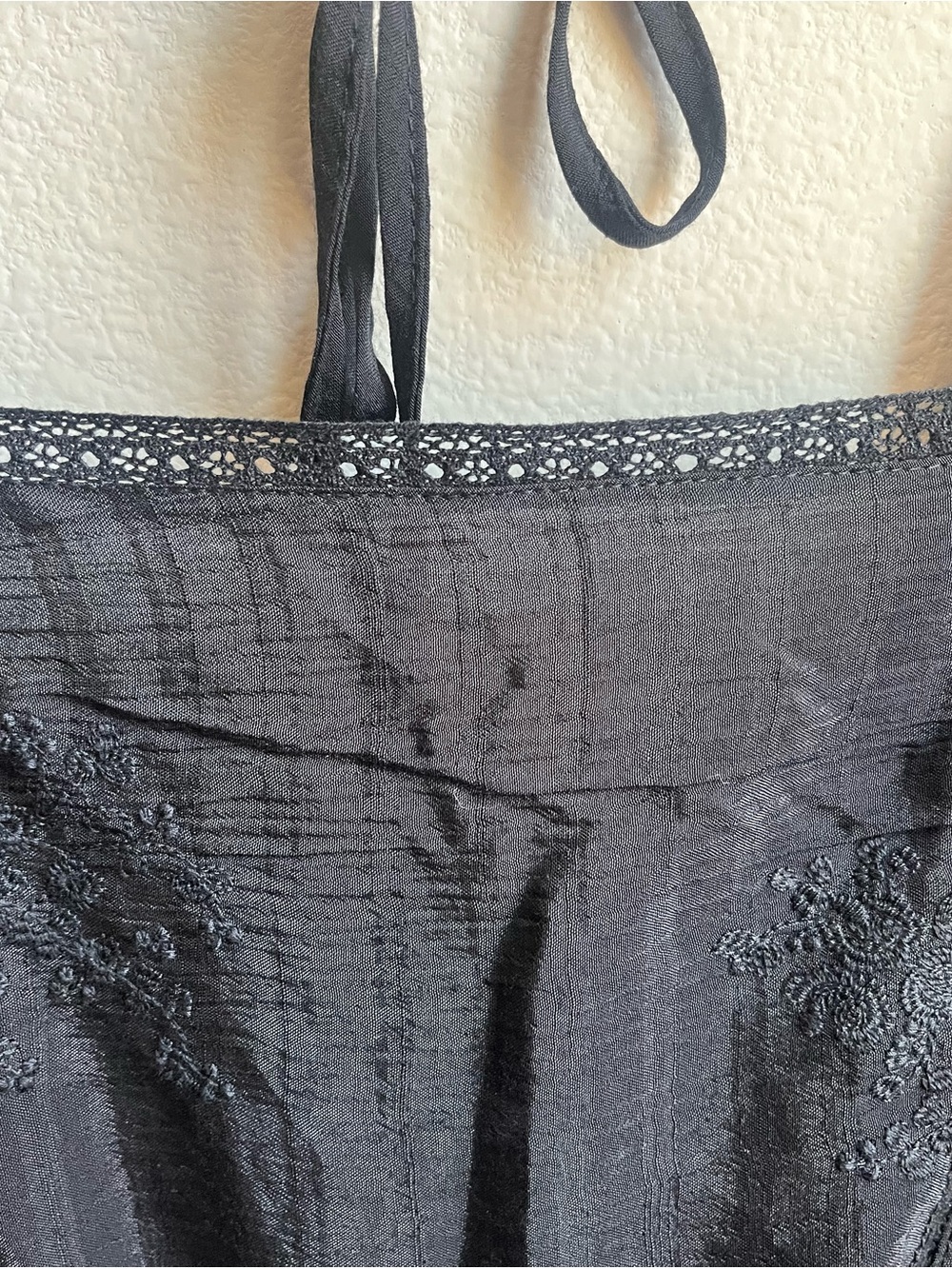 Embroidered Eyelet Black Tiered Mini Dress Stagecoach Festival Boots - Picture 6 of 12